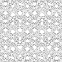 Grey clouds of spirals on a white background