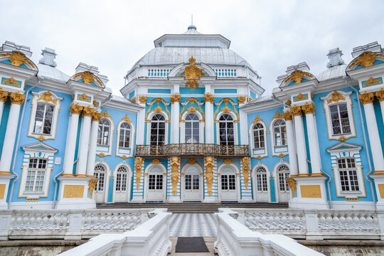 Saint Petersburg, Russia, 20.04.2019, Hermitage pavilion in Tsarskoye Selo
