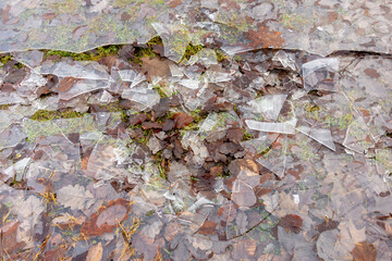broken fragmented ice