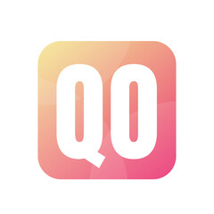 QO Letter Logo Design With Simple style