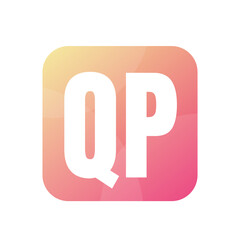 QP Letter Logo Design With Simple style