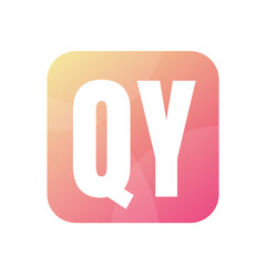 QY Letter Logo Design With Simple style