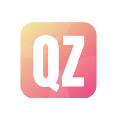 QZ Letter Logo Design With Simple style