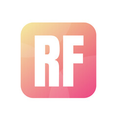 RF Letter Logo Design With Simple style