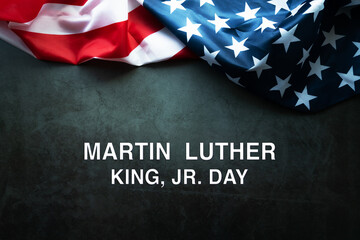 Fototapeta premium Martin Luther King Day Anniversary - American flag on abstract background