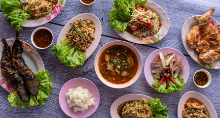 Thai Northeastern Spicy Food Selections