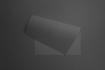 Black A3 Poster Mock-Up - Curved