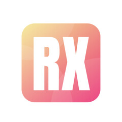 RX Letter Logo Design With Simple style