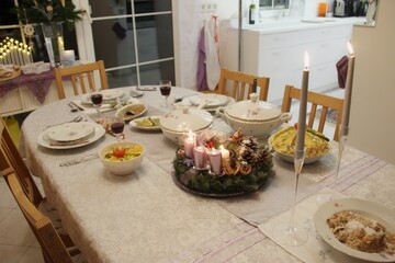 christmas table setting