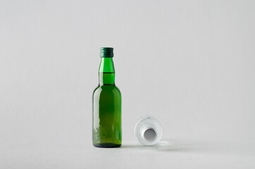 Miniature Spirits / Liquor Bottle Mock-Up - Two Bottles