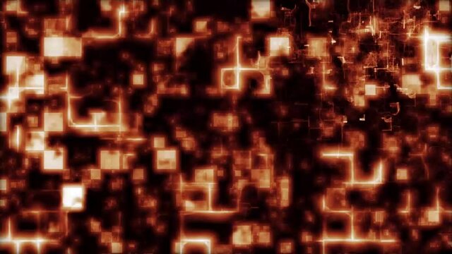 かっこいいサイバー空間な背景素材（オレンジ）