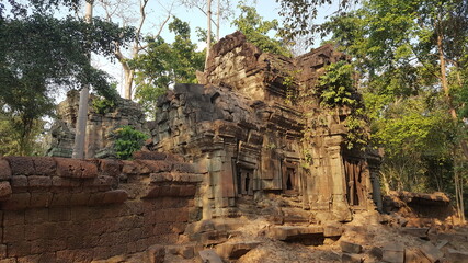 Cambodia. Banteay Ampil temple. Built in the 12th century, Banteay Ampilis a beautiful fusion of...