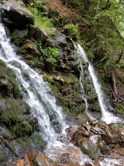 waterfall in the mountains