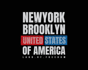 Fototapeta premium Vector illustration of new york brooklyn typography. great for the design of t-shirts, shirts, hoodies, hats etc.