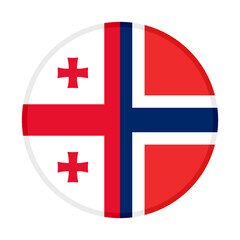 round icon with georgia and norway flags	
