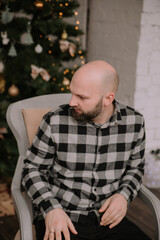 Obraz premium Christmas Man Portrait 