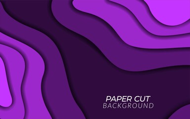 Paper cut background. Abstract realistic paper decoration for design textured with cardboard wavy. 3d Relief.Cover layout design template.