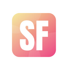 SF Letter Logo Design With Simple style