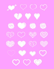 vector works hearts and valentine