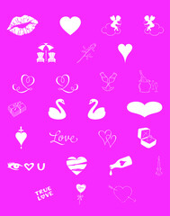 vector works hearts and valentine