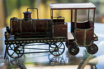 Iron Train Engine Vintage Toy Rust