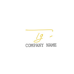 Tg handwritten logo for identity