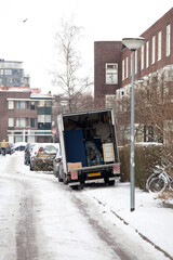Moving house in the snow