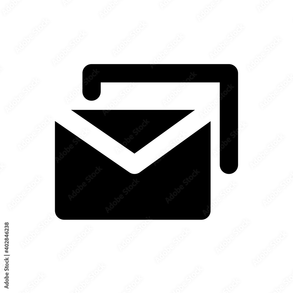 Aufkleber mail archive user interface icon in glyph style