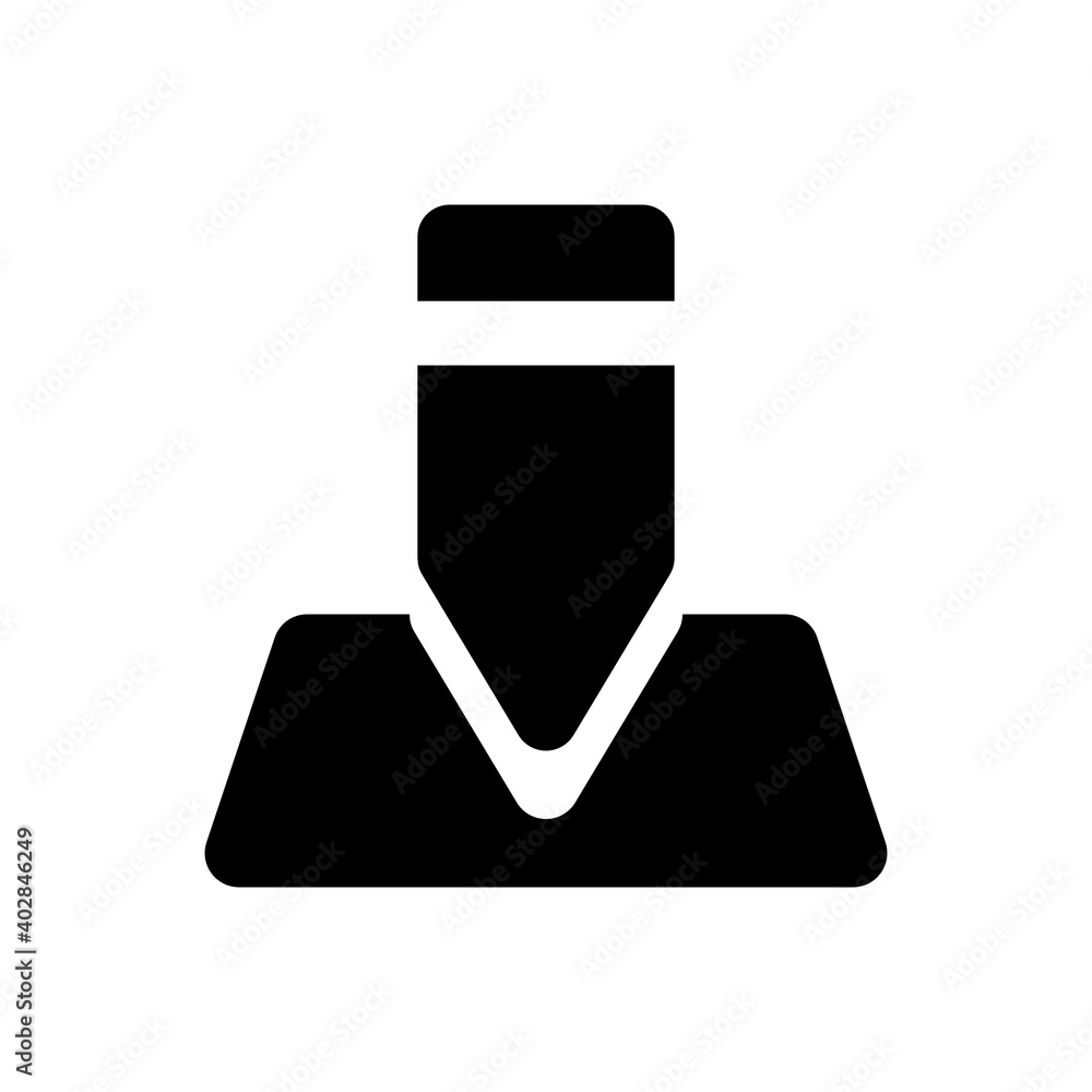 Poster edit user interface icon in glyph style