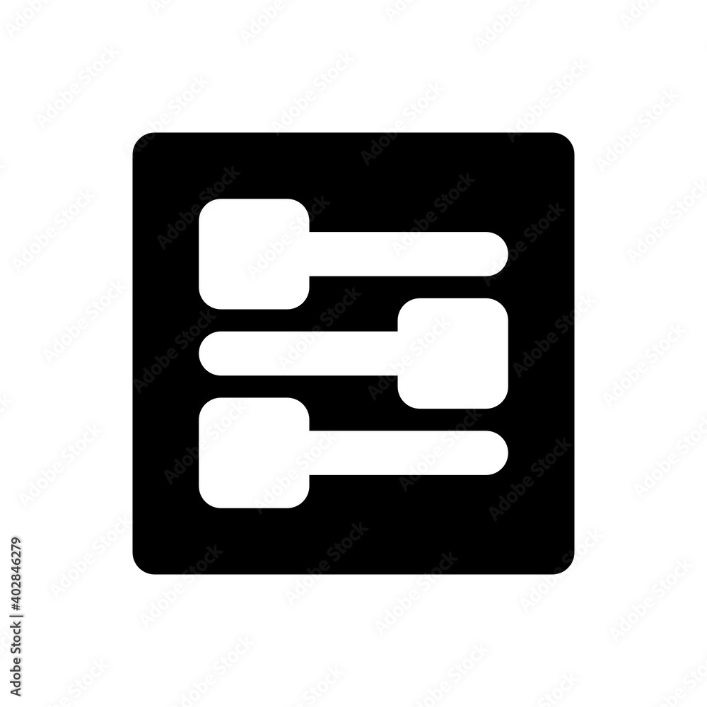 Poster setting user interface icon in glyph style
