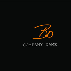 BD handwritten logo for identity