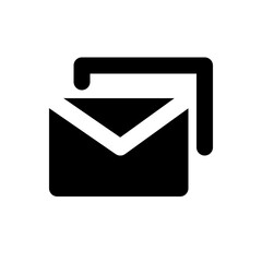 Mail archive user interface icon in glyph style