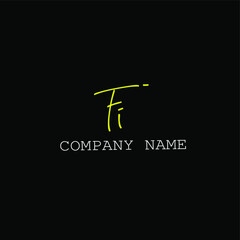 Fi handwritten logo for identity