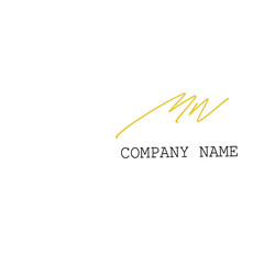 MN handwritten logo for identity