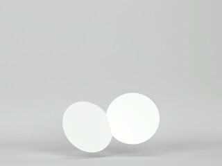Blank bi-fold round brochure