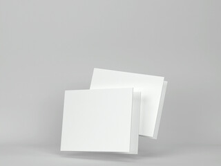 Blank greeting card or brochure mockup