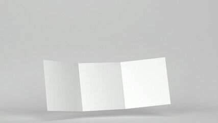 Fototapeta premium Blank square leaflet mockup
