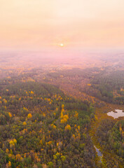 Obraz premium Aerial landscape of Belarus