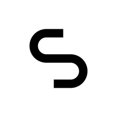 Black letter CD S initial logo icon
