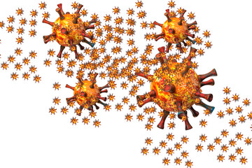 corona virus isolated on white background