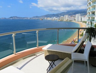 terrace with the view of Acapulco bay