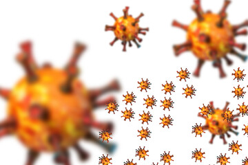 corona virus isolated on white background
