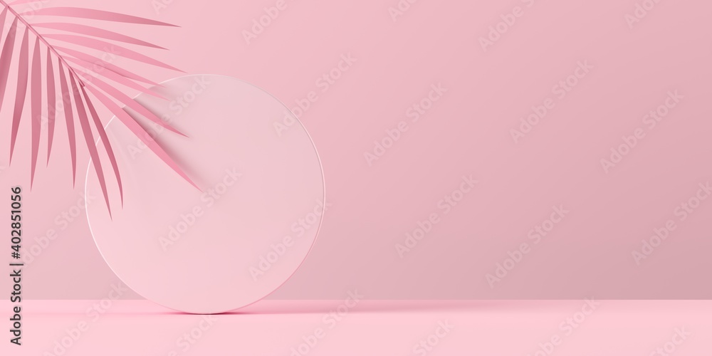 Poster abstract background minimal style for branding product presentation on valentine's day. mock up scen