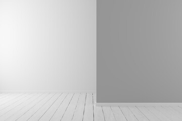 Minimal interior mock up scene. Empty space wall and floor for text, products, presentation.