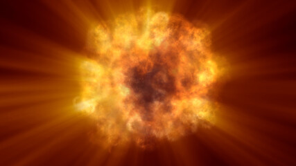 fire flame explosion in space