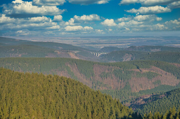 Fototapeta premium Blick über den Thüringer Wald in Deutschland