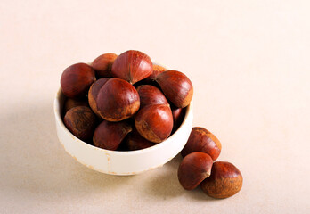 Fresh raw chestnuts