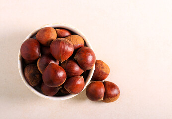 Fresh raw chestnuts