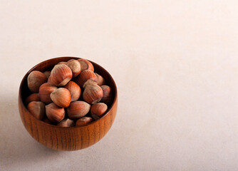 Hazelnut in shells
