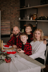 family at home with their parents